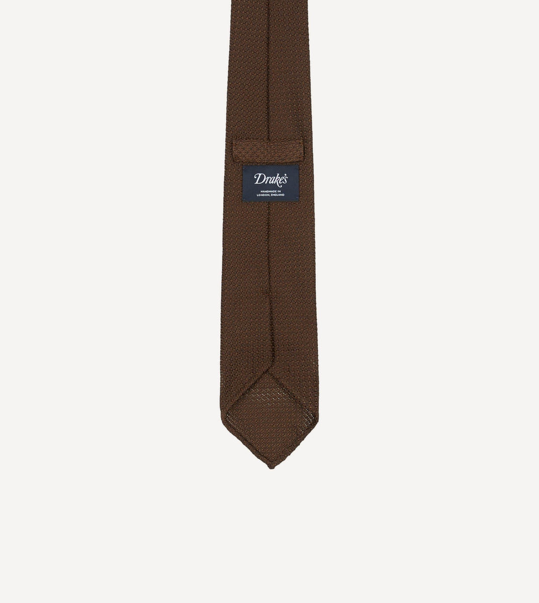 Brown Hand Rolled Large Knot Grenadine Tie – Drakes