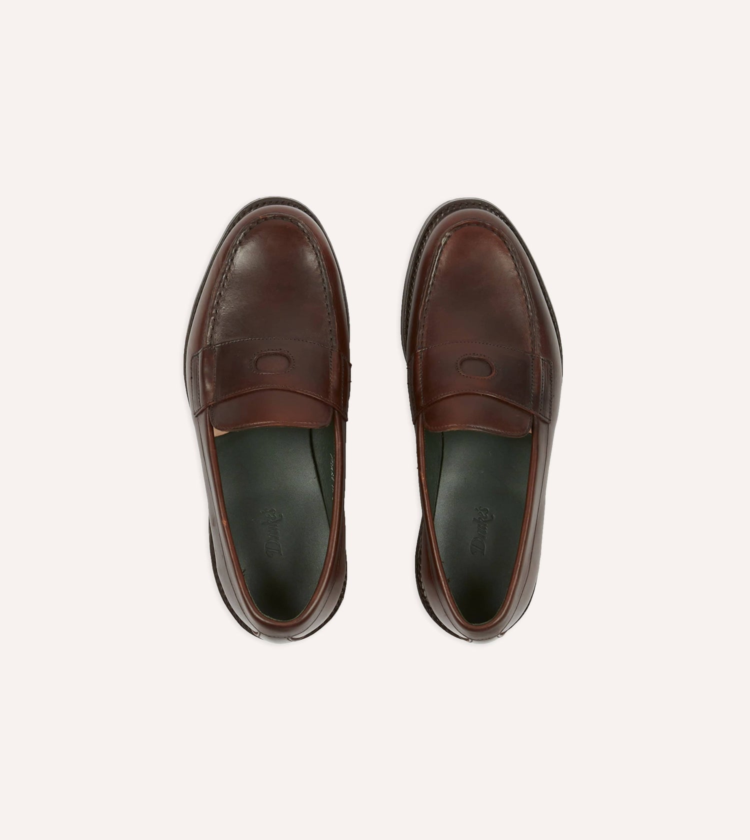 Brown Leather Charles Goodyear Welted Penny Loafer