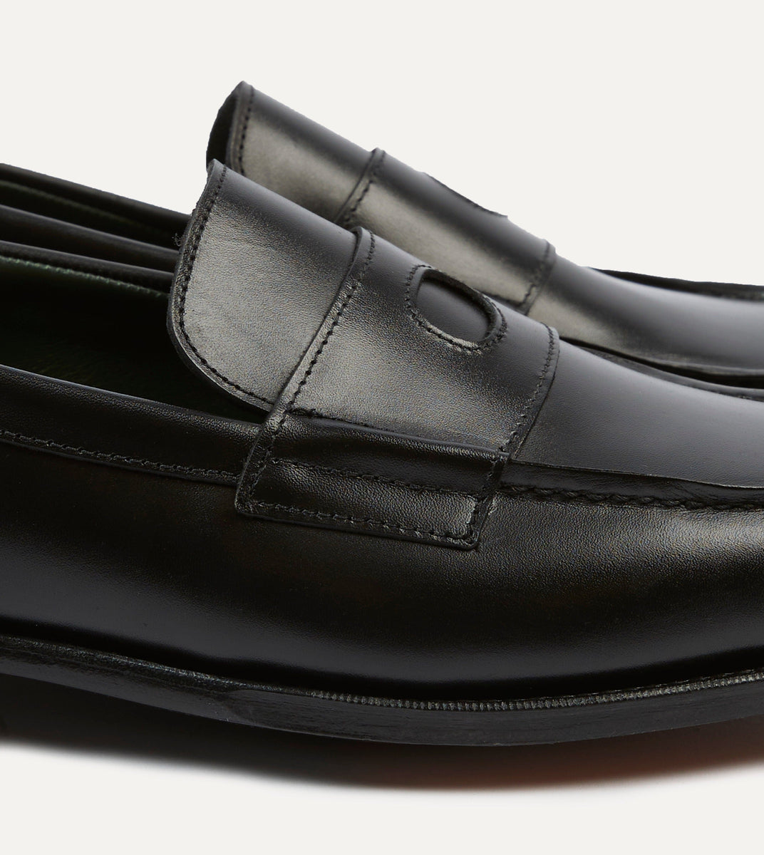 Smith Black Calf Penny Loafer - 722