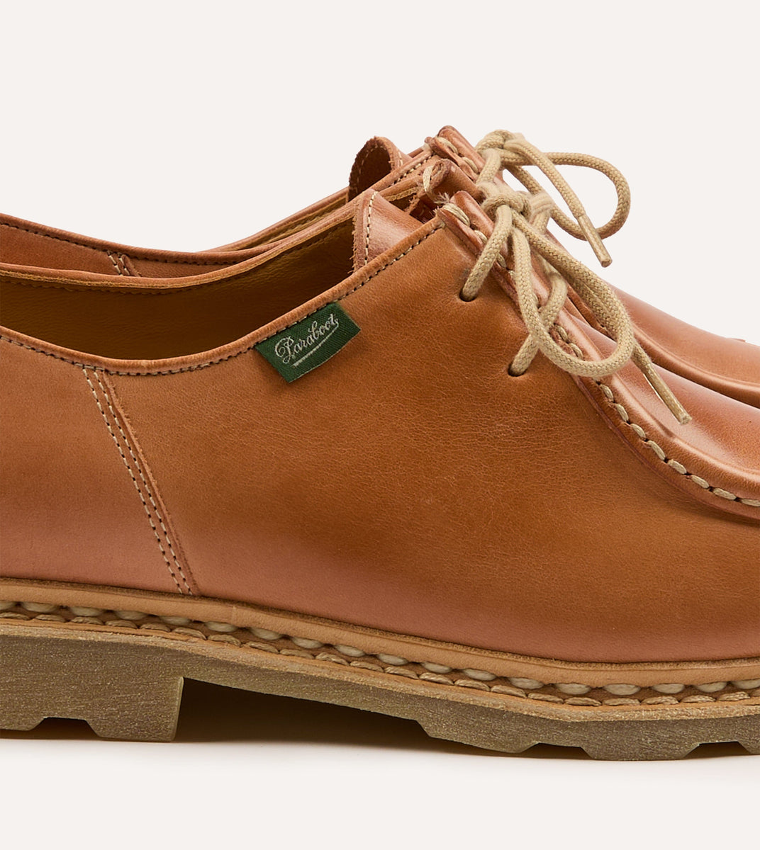 Paraboot Michael Camel Leather Derby Shoe – Drakes