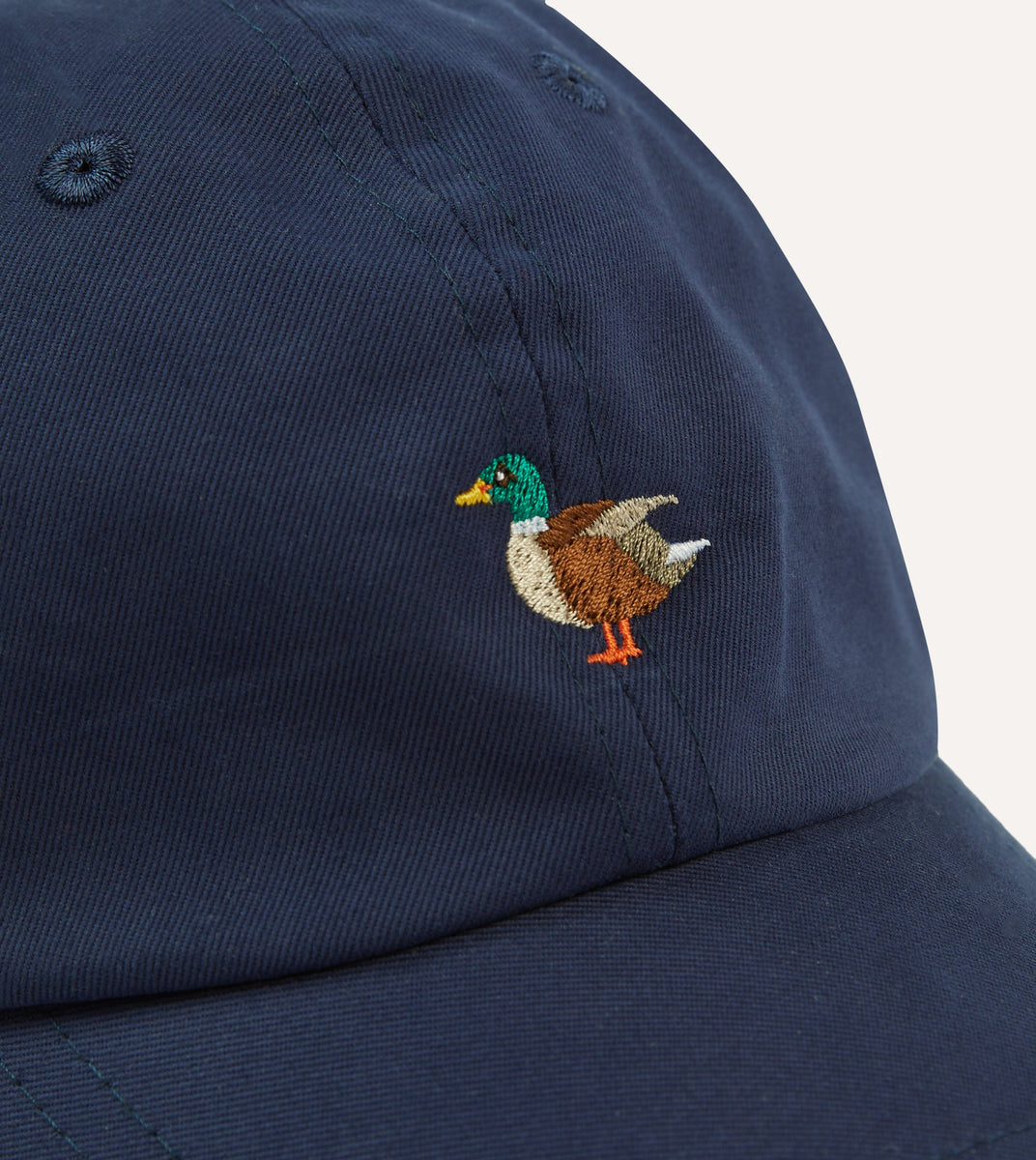 Navy Duck Emblem Cotton Baseball Cap – Drakes