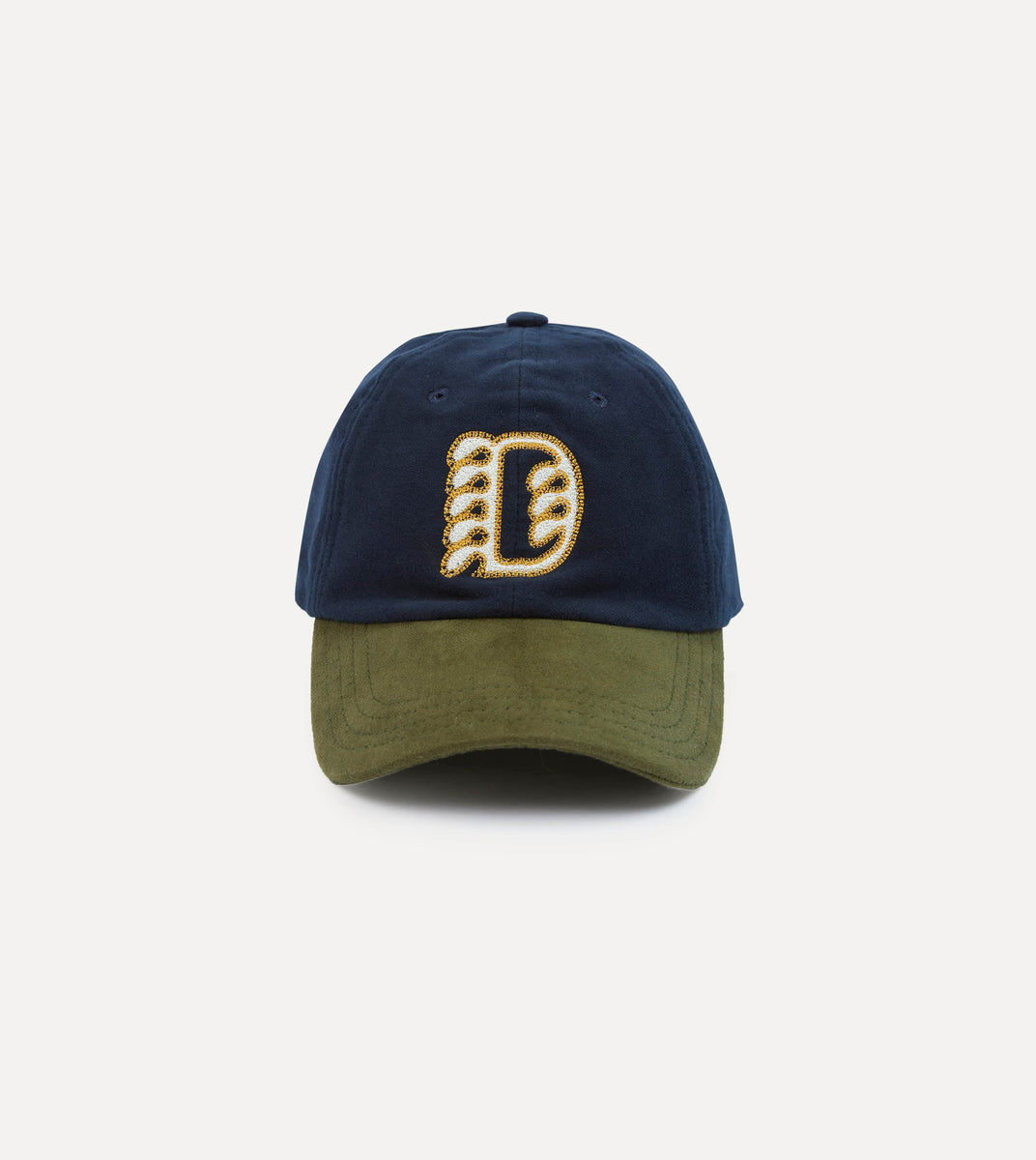 Navy and Olive Moleskin Baseball Cap – Drakes