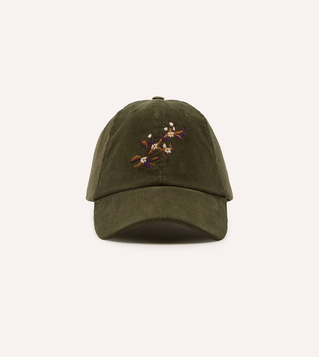 Olive 'Blackthorn' Cotton Needlecord Baseball Cap – Drakes