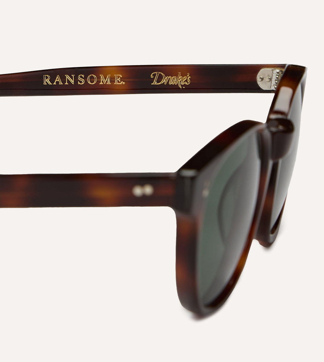Drake's by Ransome Dark Tortoiseshell Panto Frame Sunglasses – Drakes