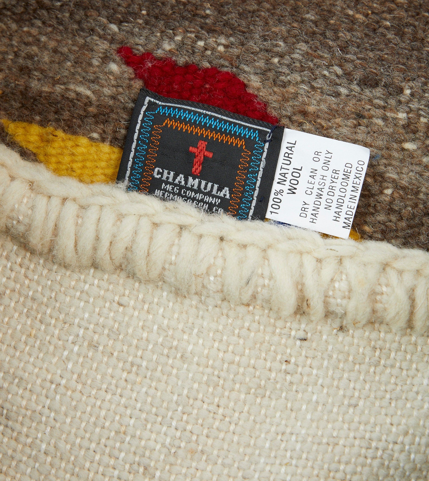 Chamula Brown Wool Hummingbird Blanket Tote