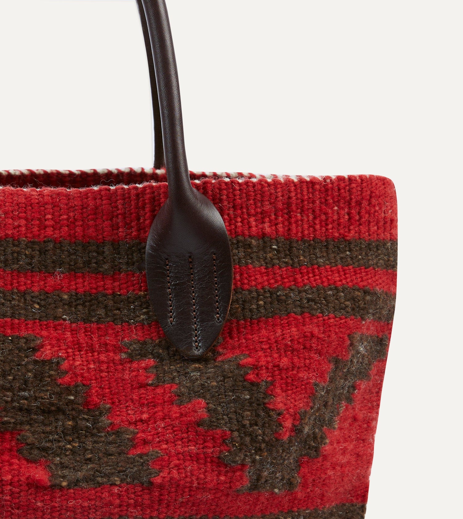 Chamula Antique Red Wool Blanket Tote