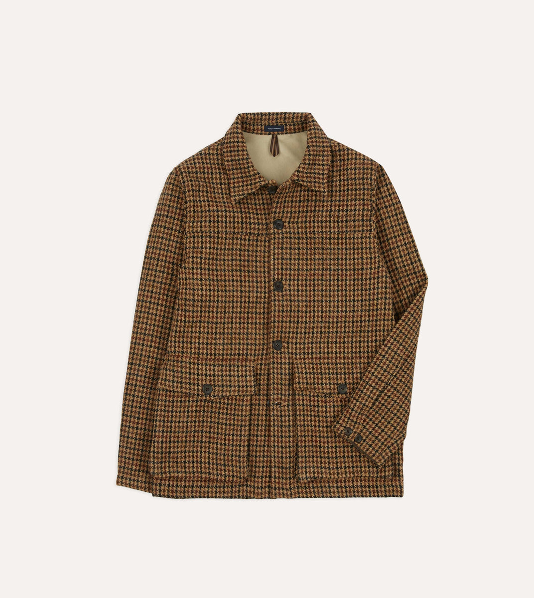 Houndstooth Check Harris Tweed Donkey Jacket – Drakes