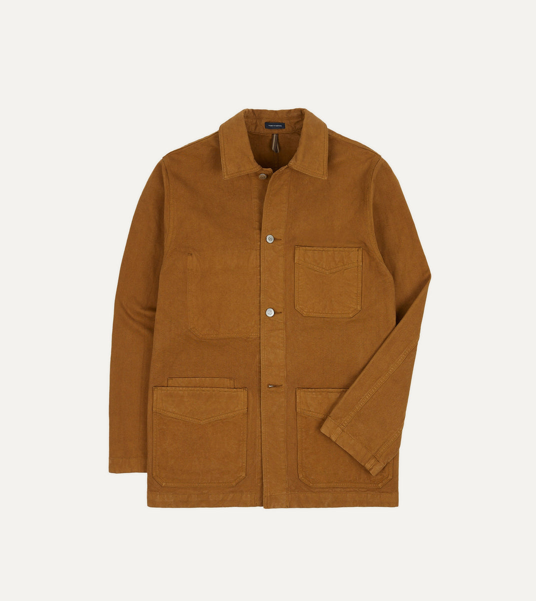 Tobacco Cotton Duck Canvas Five-Pocket Chore Jacket – Drakes