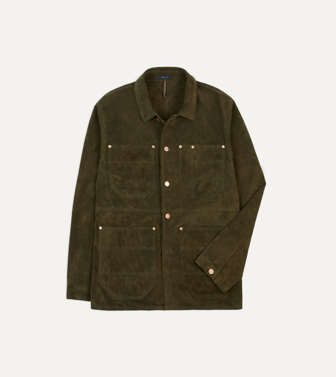 Olive Suede Welder Jacket – Drakes
