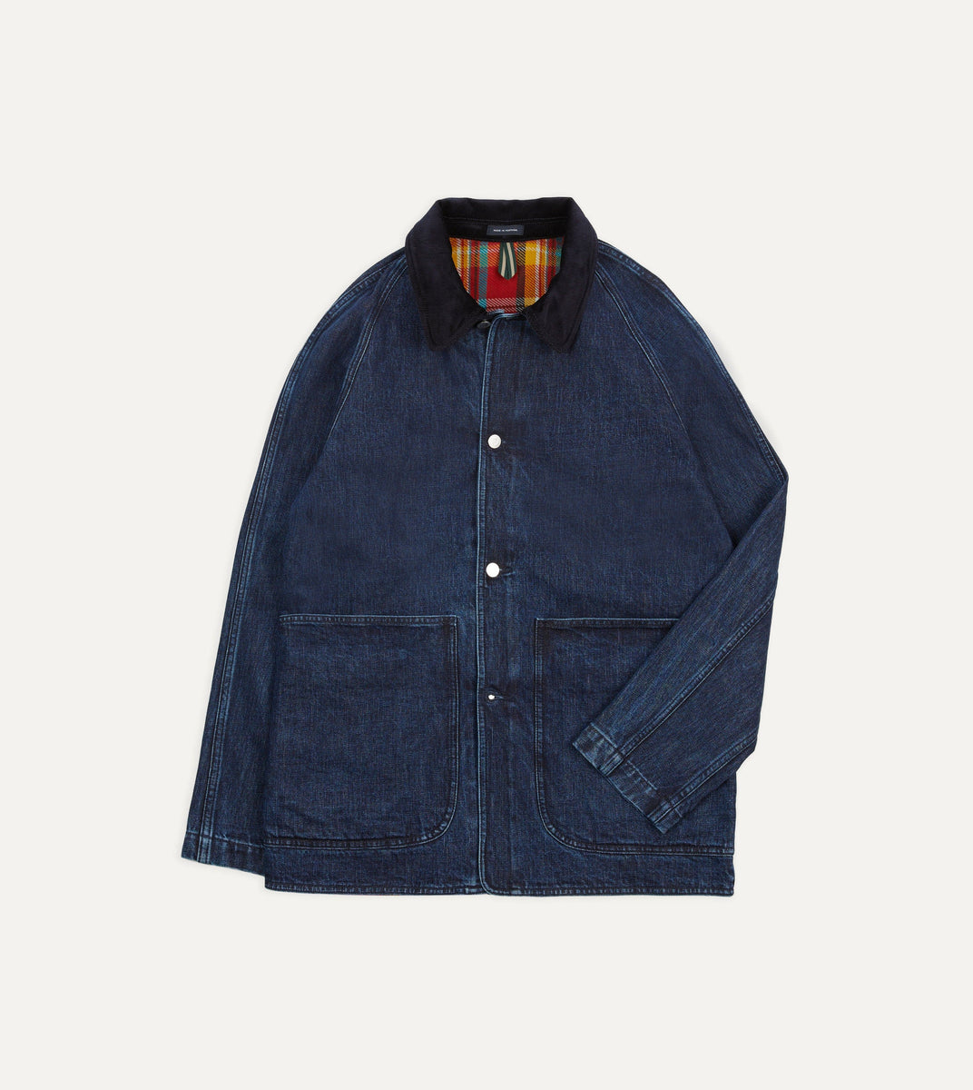 Indigo Wash Denim Field Jacket - Drakes