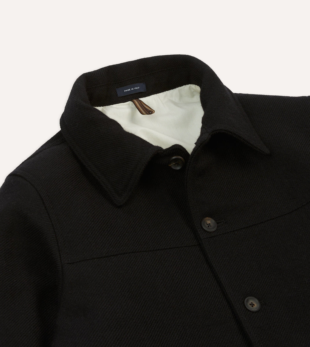 Black Wool Donkey Jacket – Drakes