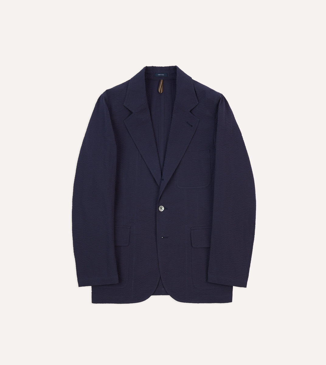 Drake’s 紺ブレ　ジャケット Navy Seersucker Games Blazer Mk. I – Drakes