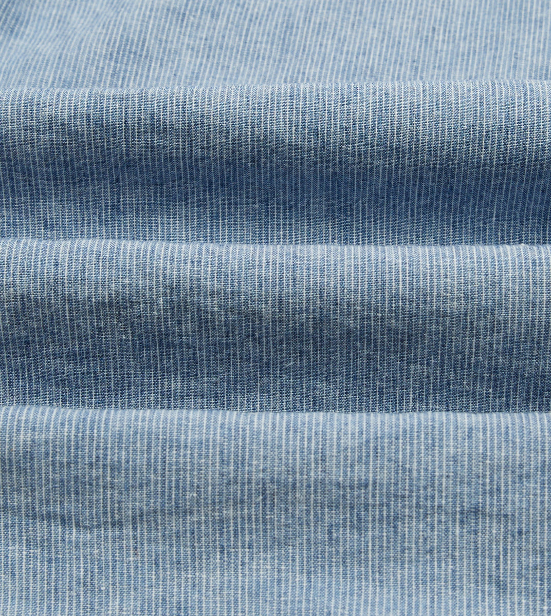 Striped Denim Cotton ButtonDown Shirt Drakes