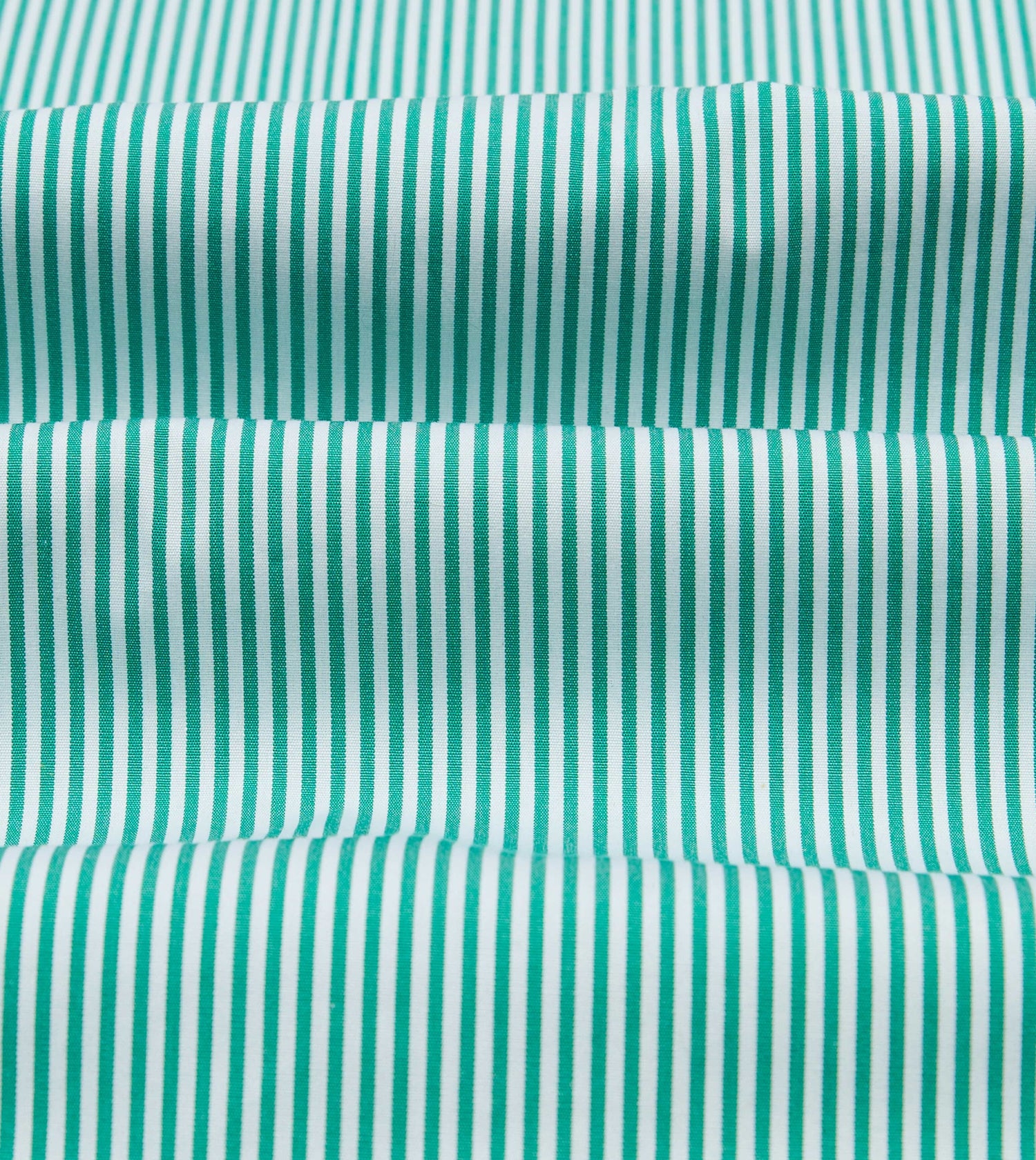 Green Narrow Stripe Poplin Club Collar Shirt