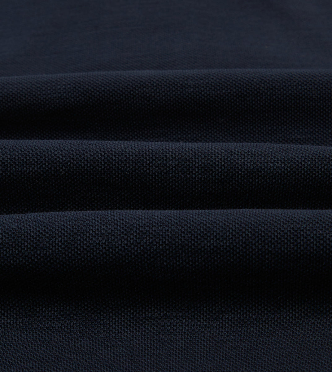 Pique Cotton Polo Shirt with Contrast Piping, White/Navy