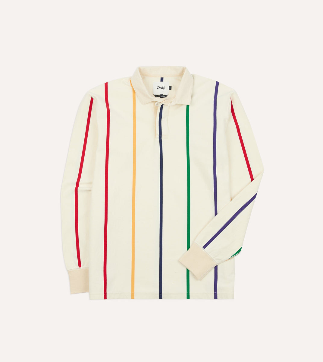 Primary Vertical Stripe Cotton Rugby Shirt – Drakes