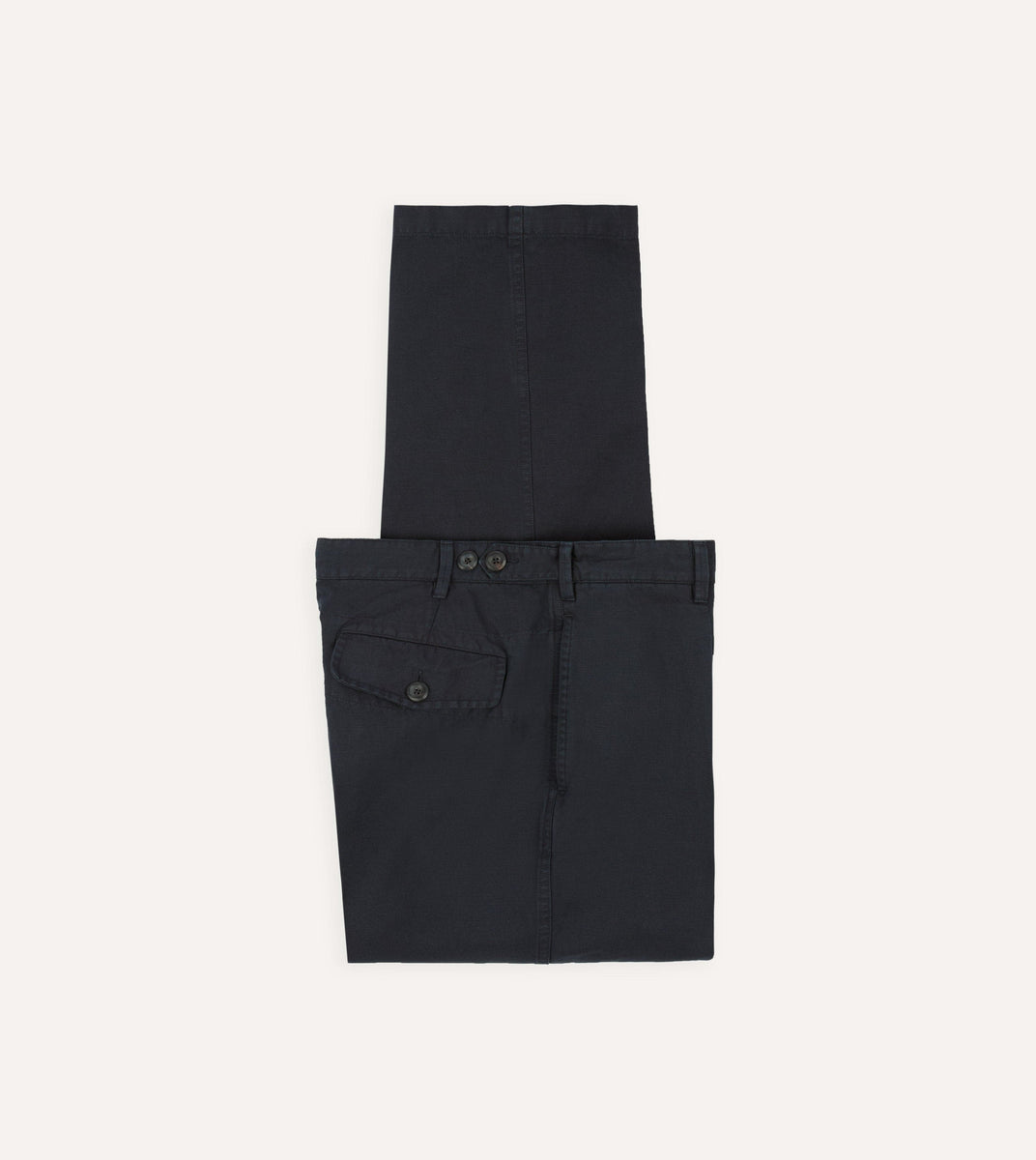 Drake's / GAMES TROUSERS / イタリア製 / サイズ28 Navy Cotton-Linen Games Trouser – Drakes