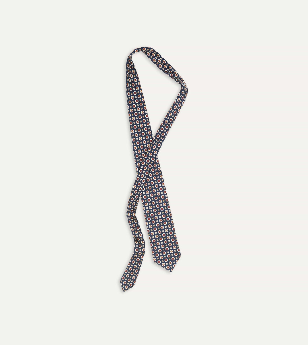 Dion  Boy's Tie 35252 - Medallion Dot - Red/Navy