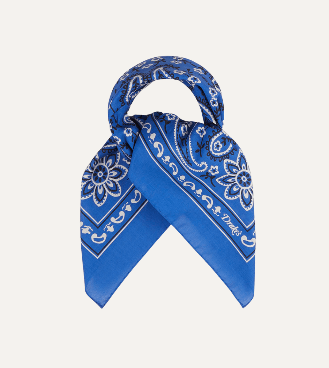 22x22 Paisley Light Blue Bandana