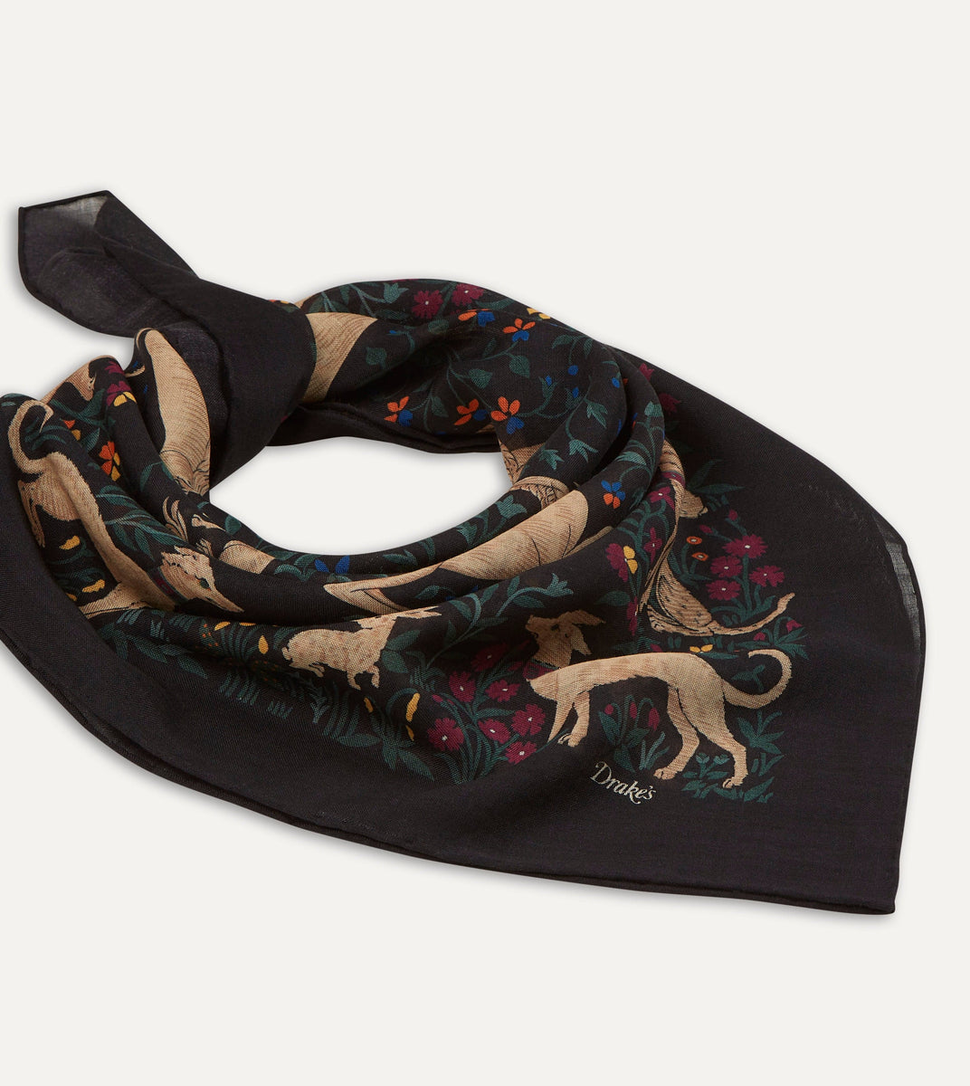 小物 ANATOMICA by DRAKE'S SCARF UNICORN DRAKE'S SQUARE SCARF UNICORN BLACK – ANATOMICA NAGOYA