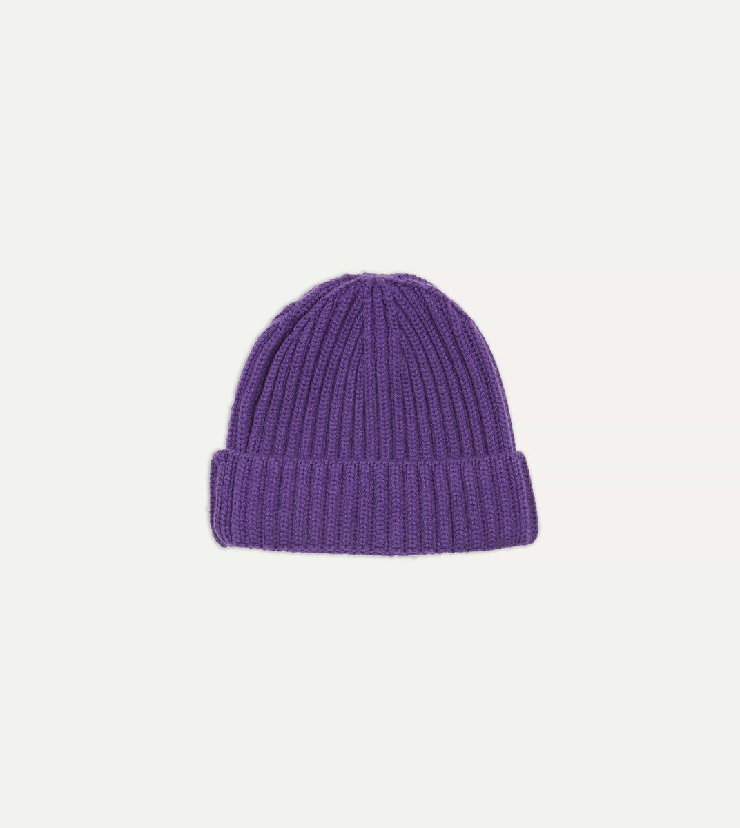Purple Cashmere Ribbed Knit Cap – Drakes