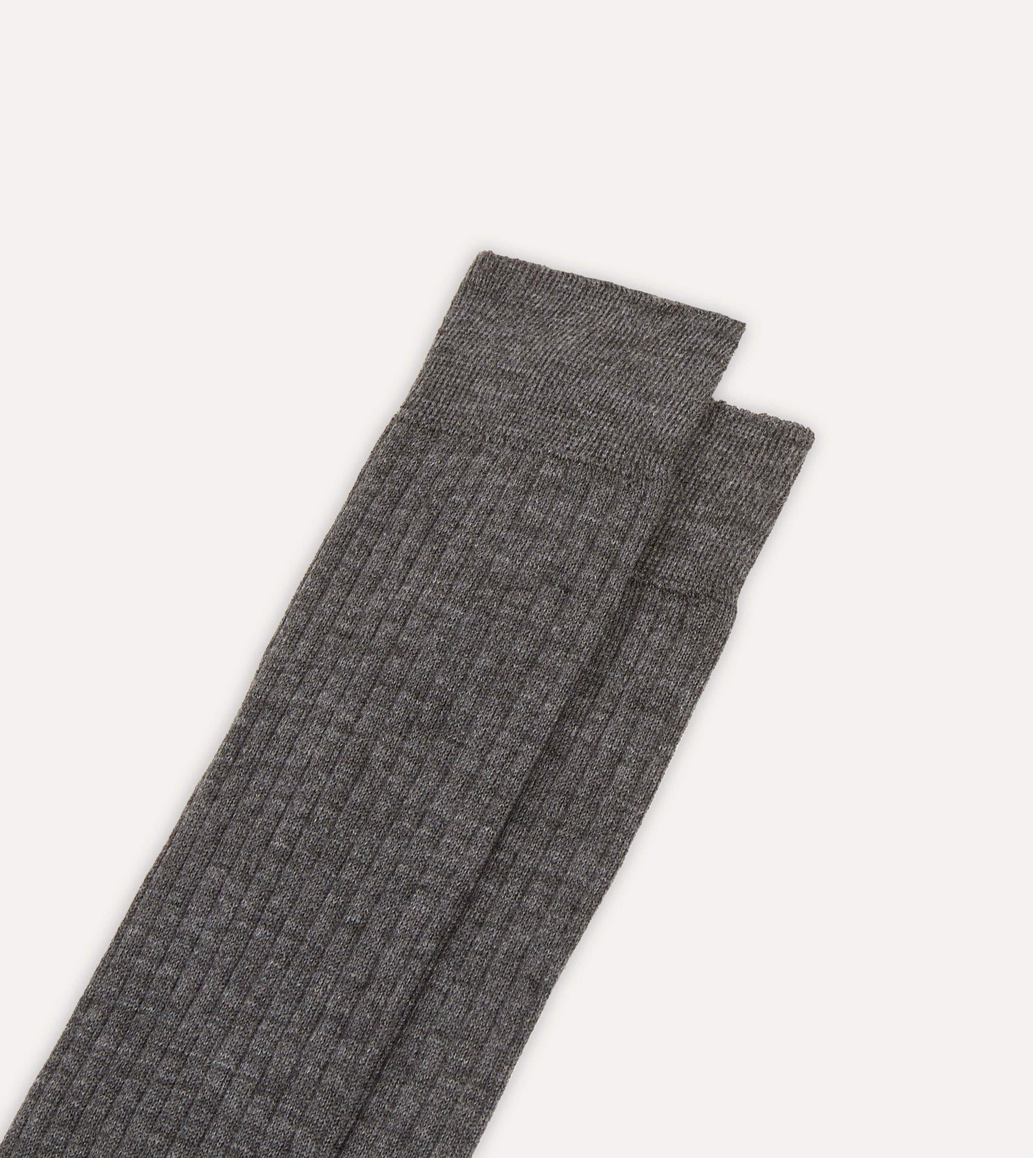 Grey Wool Over-The-Calf Socks