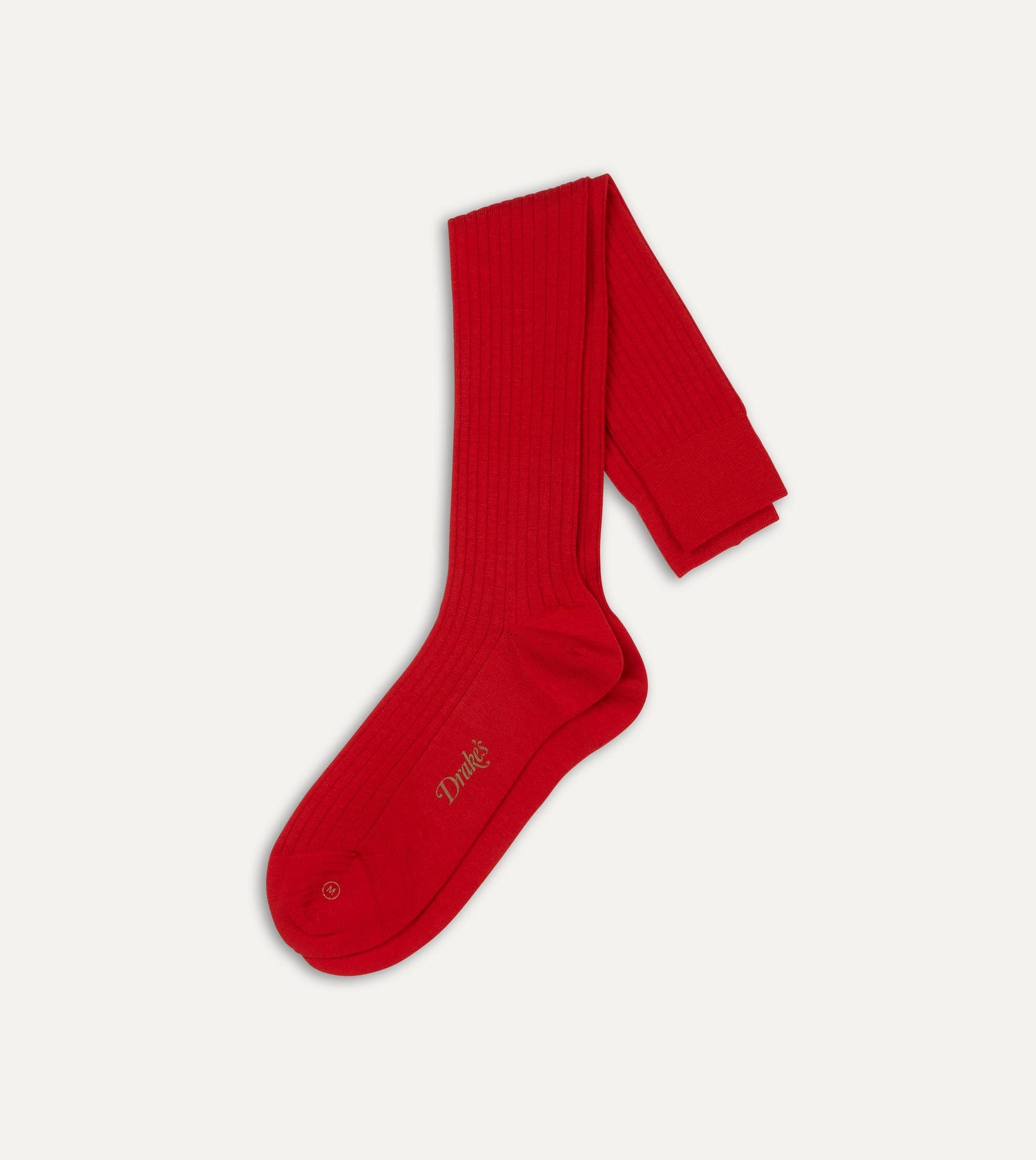 Red Wool Over-the-Calf Socks