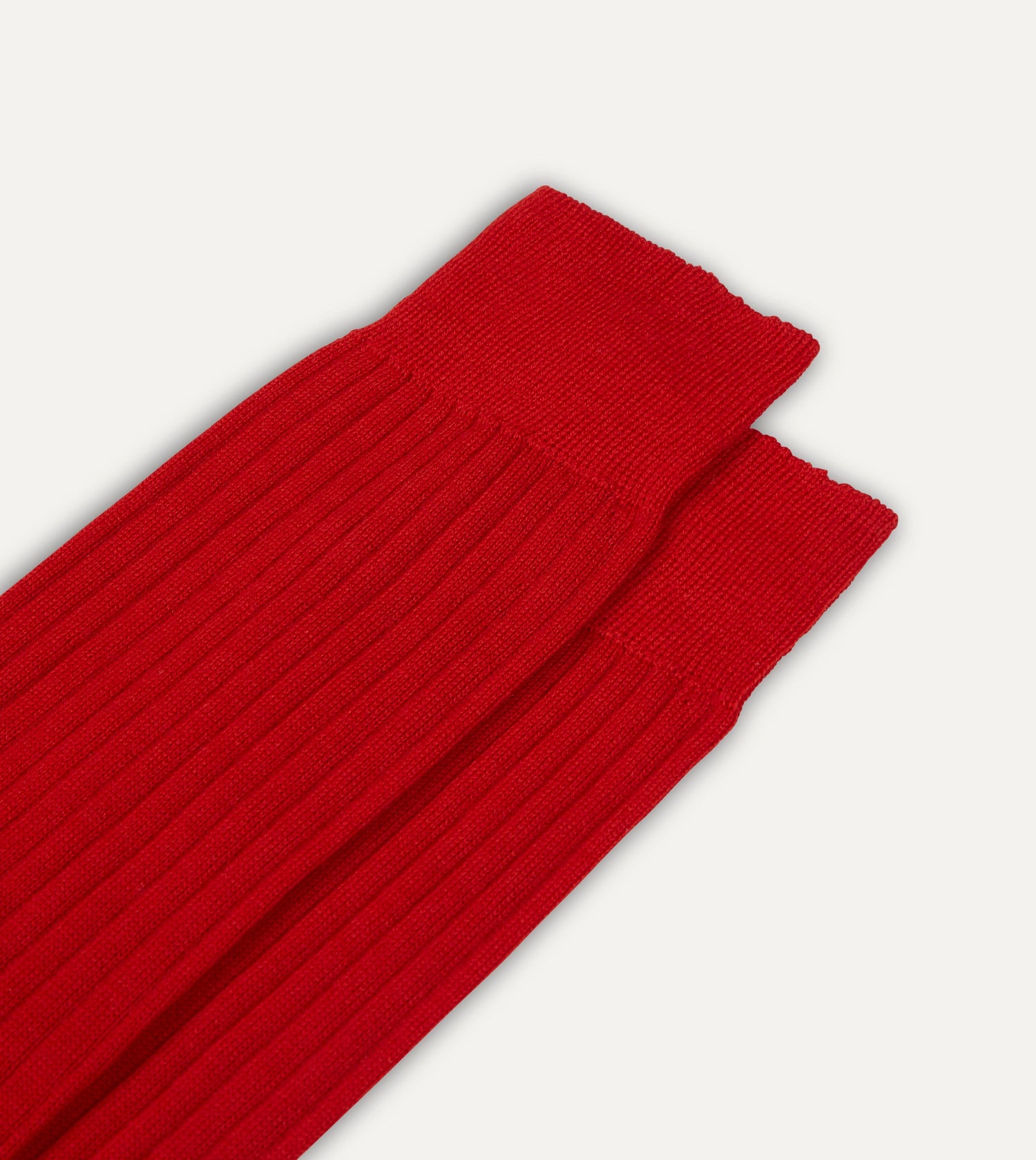 Red Wool Over-the-Calf Socks