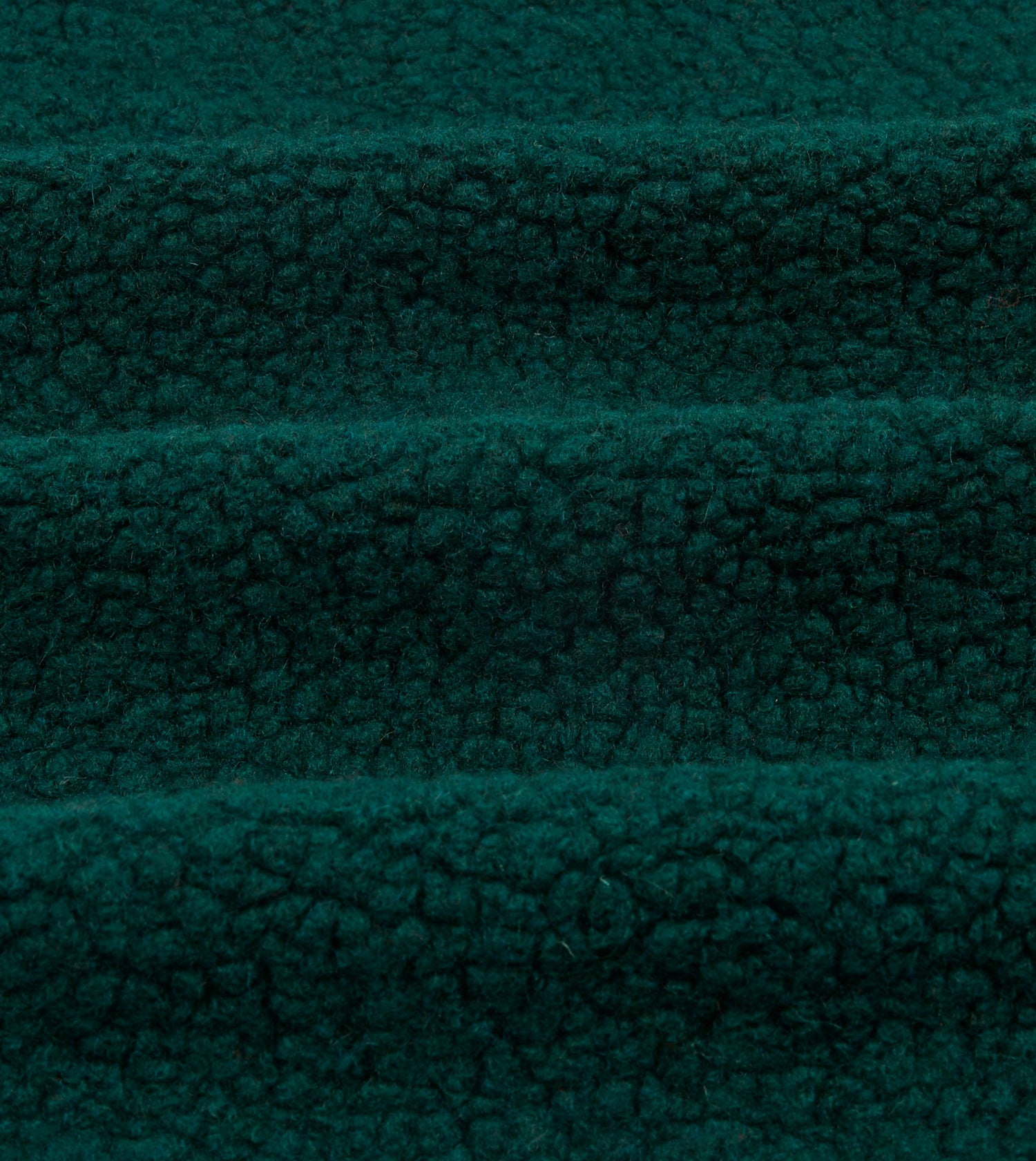 Dark Green Boucle Wool Zip Fleece Vest