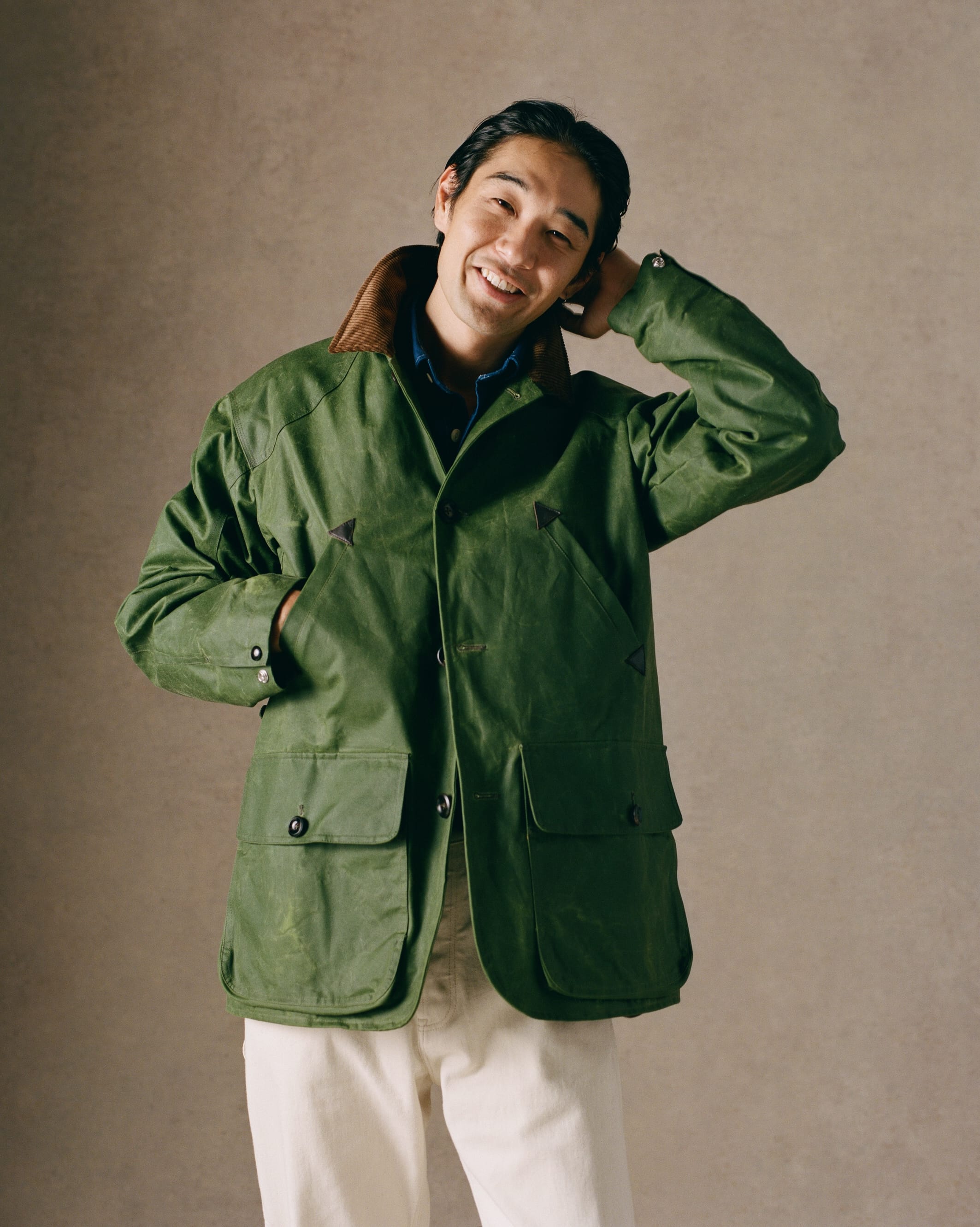 Green Waxed Cotton Barn Jacket
