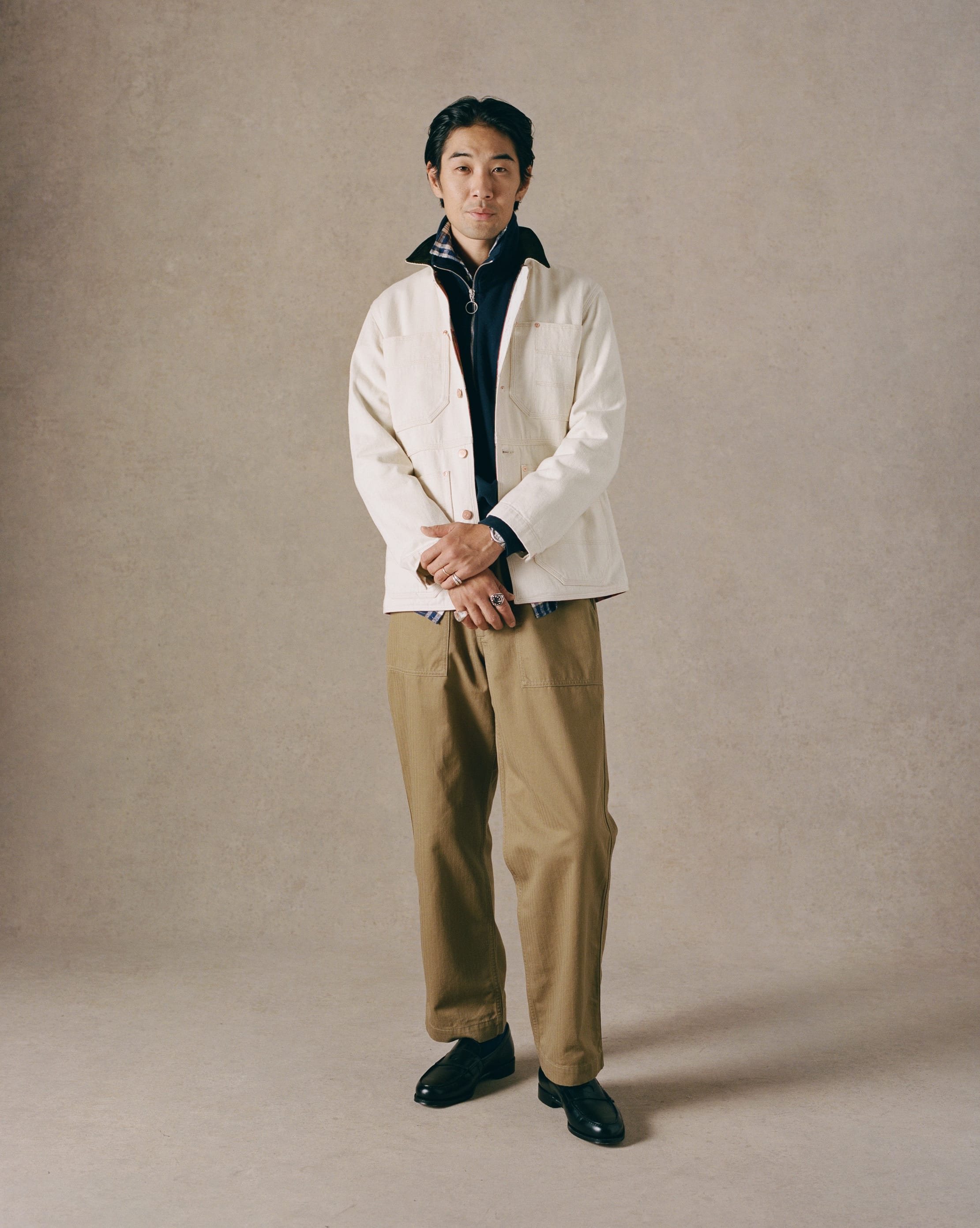 Ecru Denim Welder Jacket