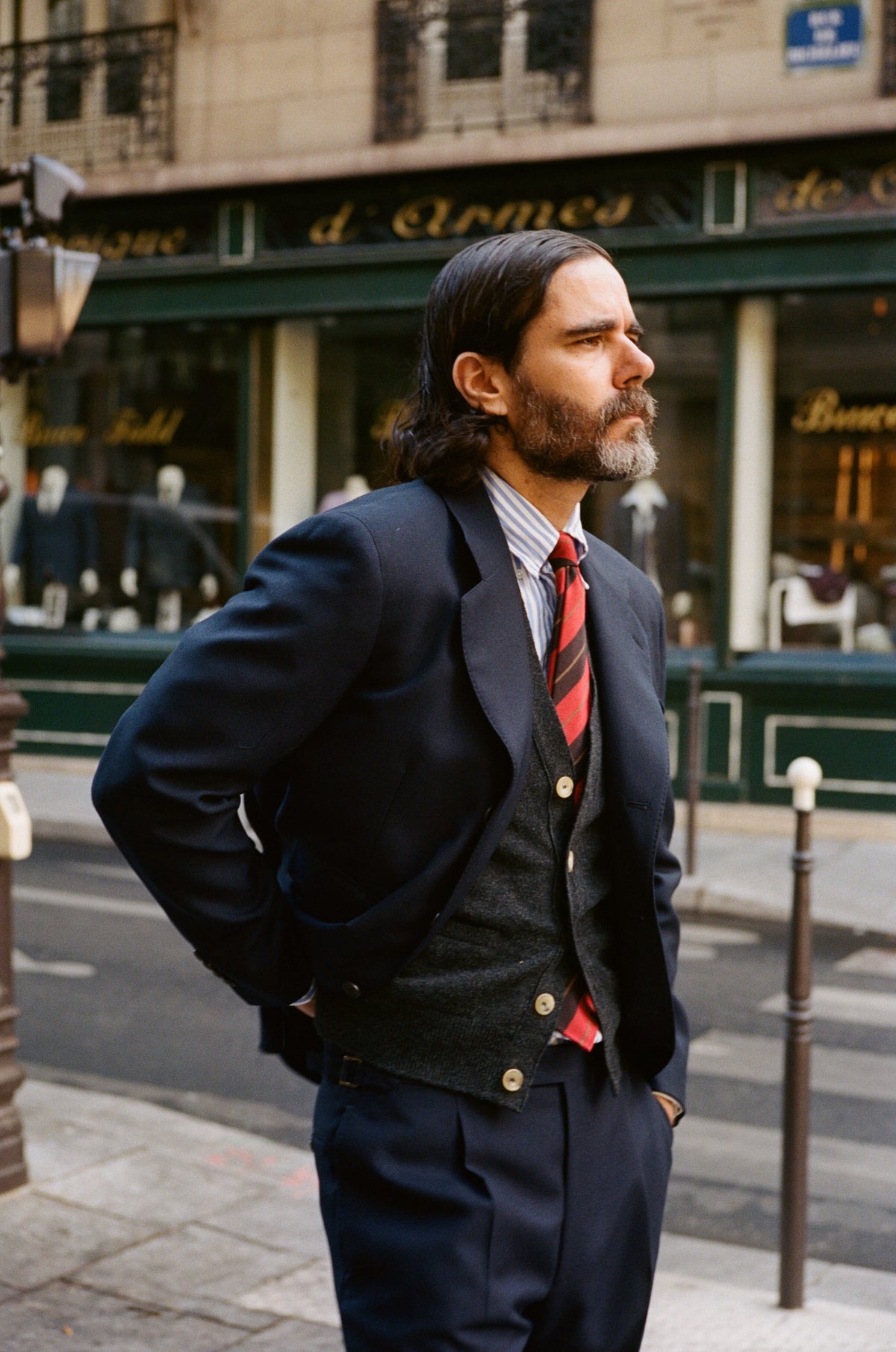 Dark Navy Fresco® Wool Tailored Jacket