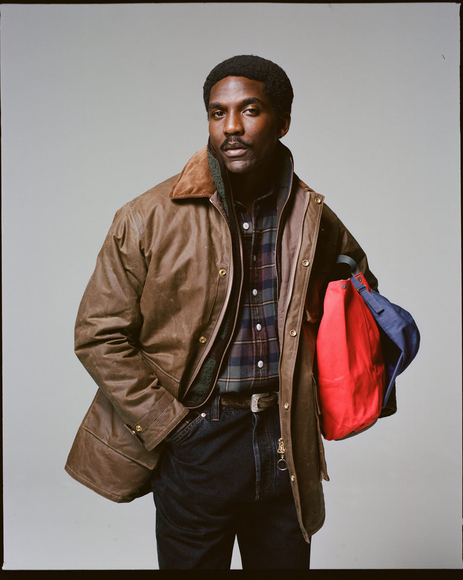 Brown Waxed Cotton Stable Jacket