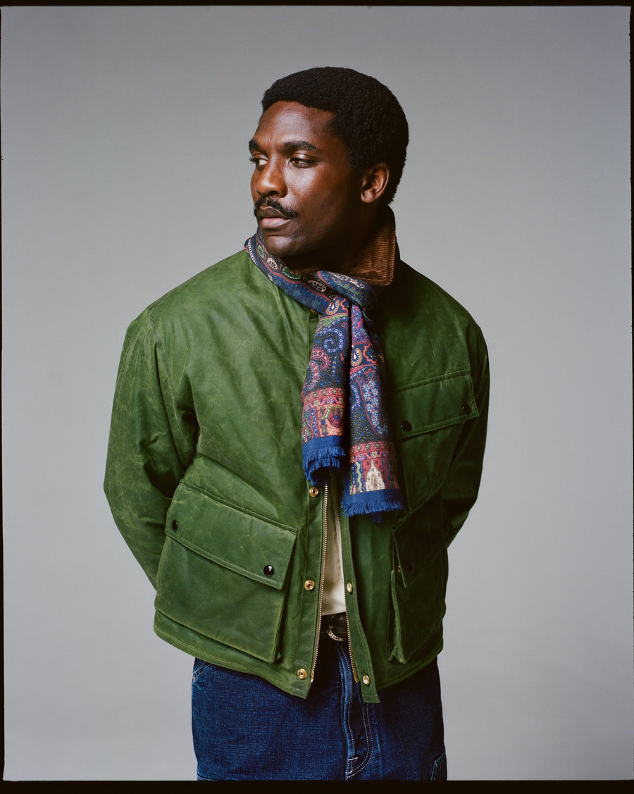 Light Green Waxed Cotton Wader Jacket