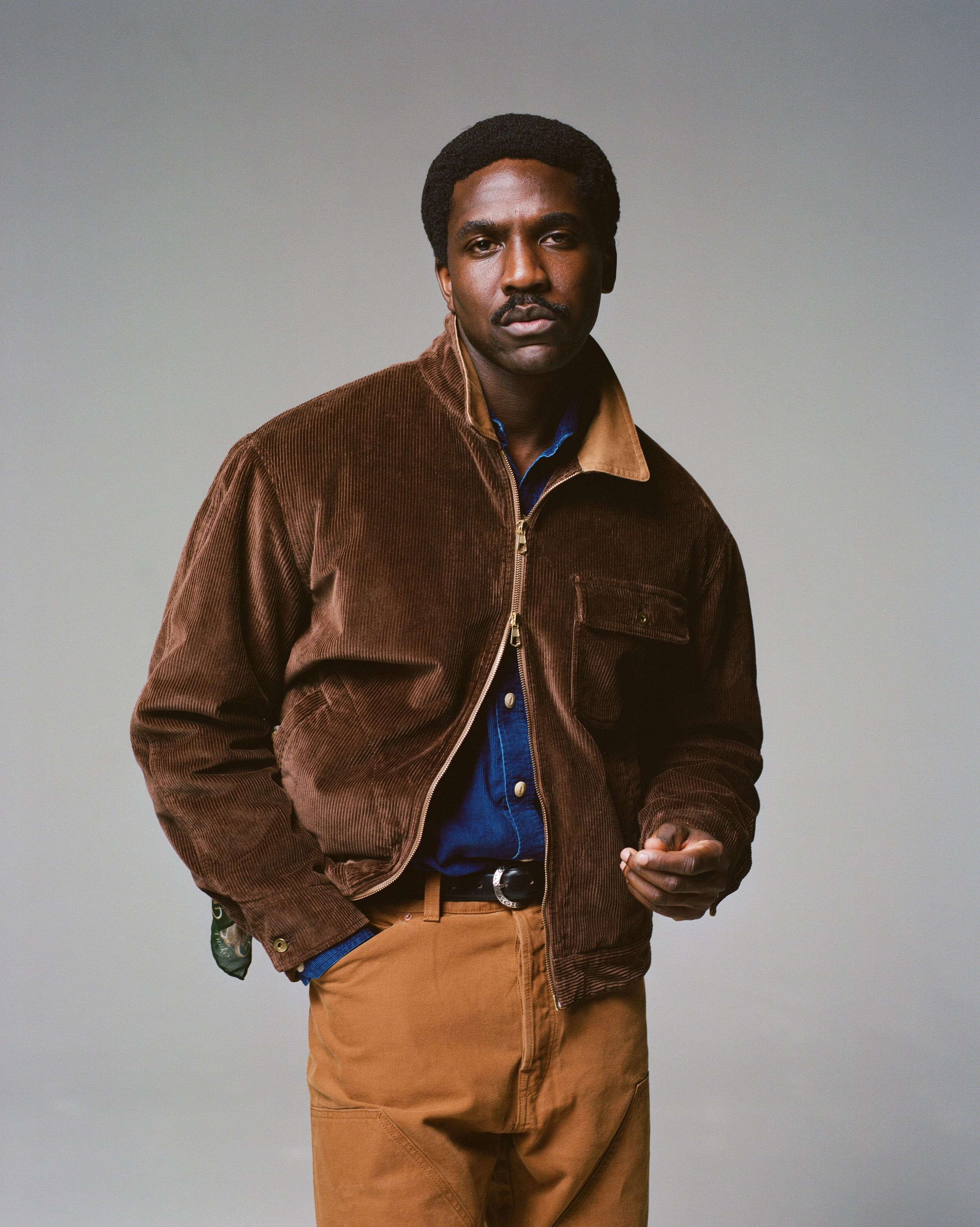 Tobacco Corduroy Trucker Jacket