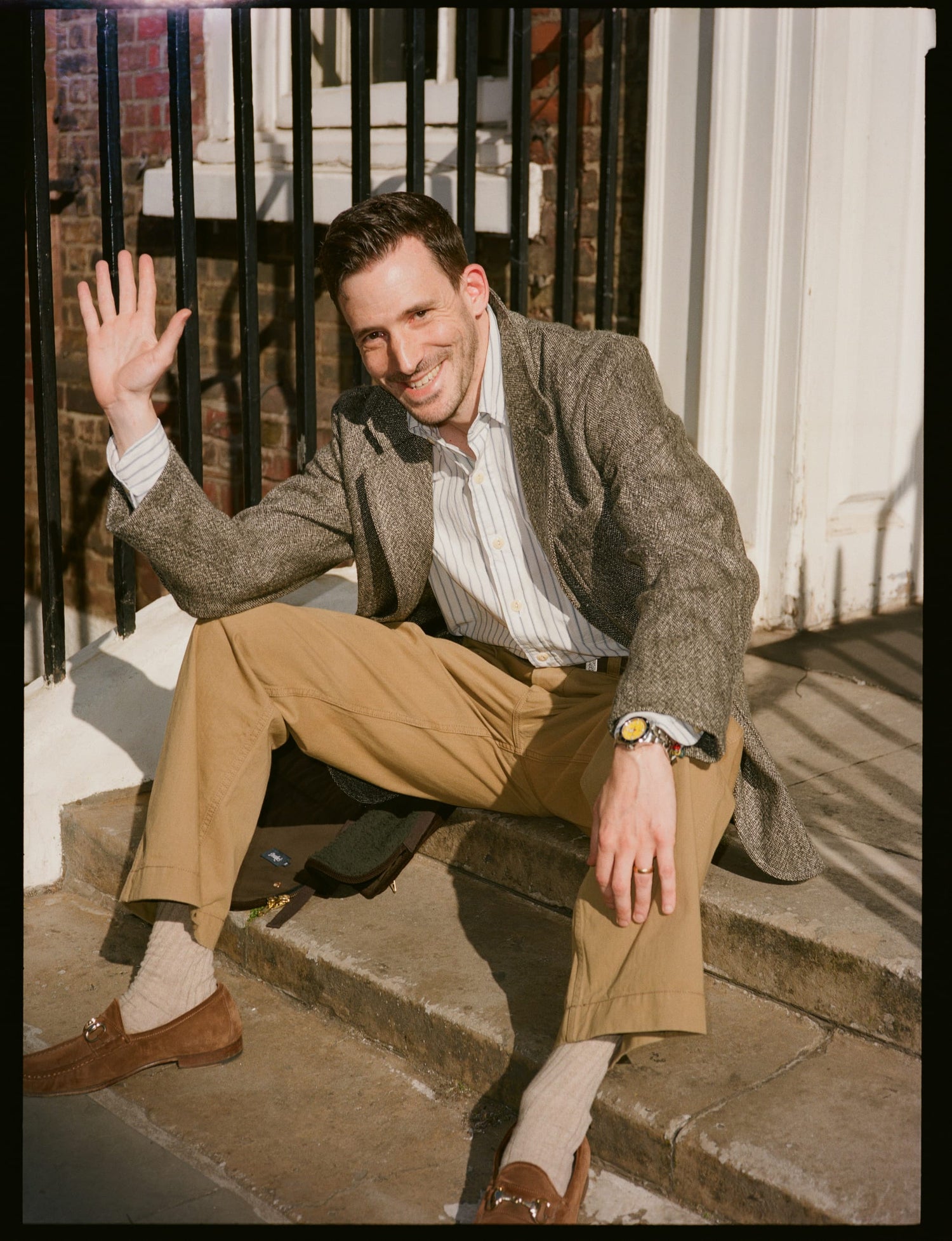 Grey Wool Tweed Field Games Blazer