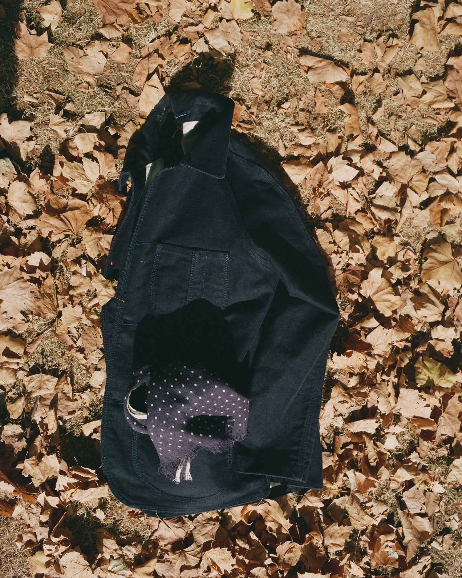 Navy Moleskin Raglan Work Coat
