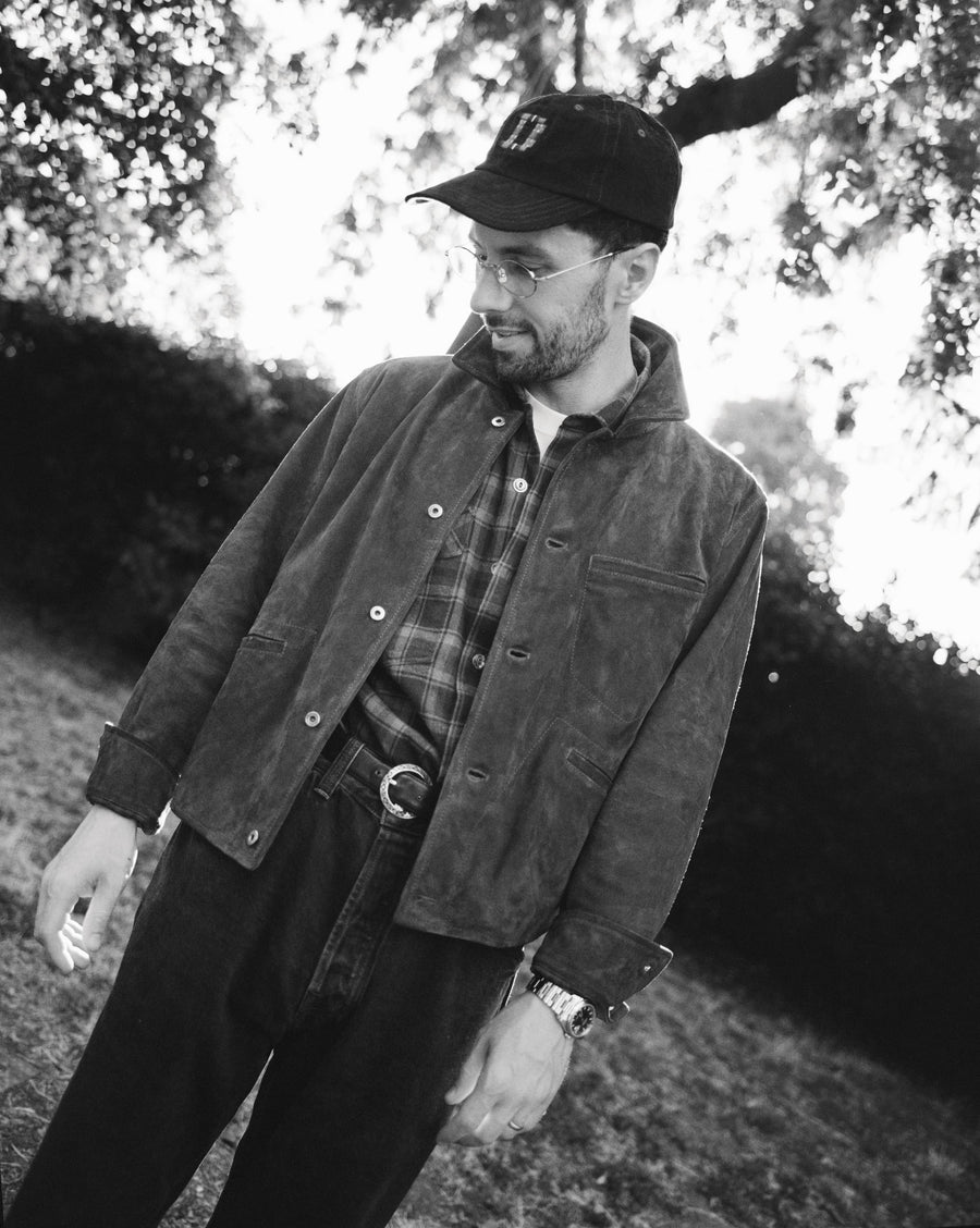 Brown Suede Blouson Jacket