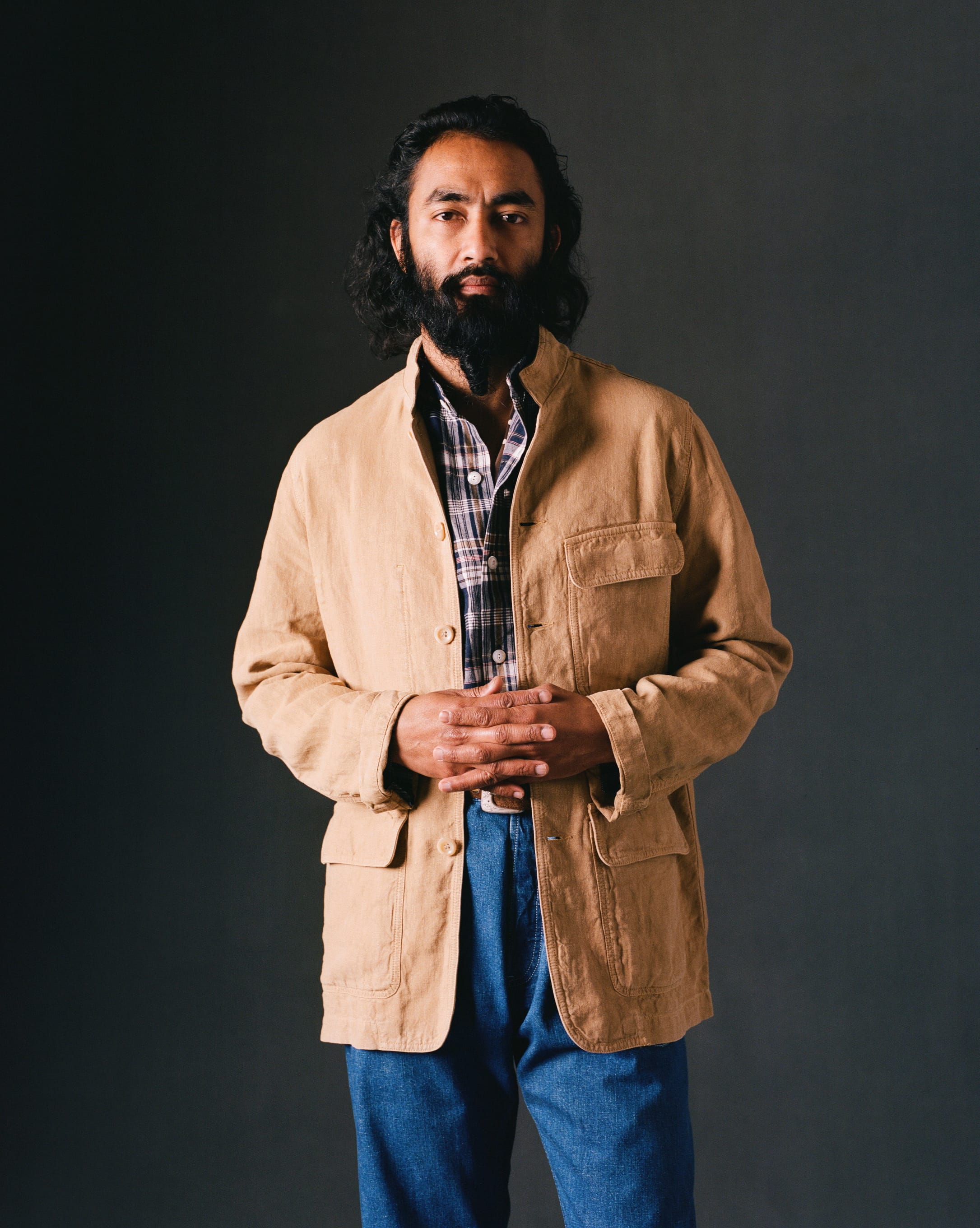 Sand Linen Forestière Jacket – Drakes