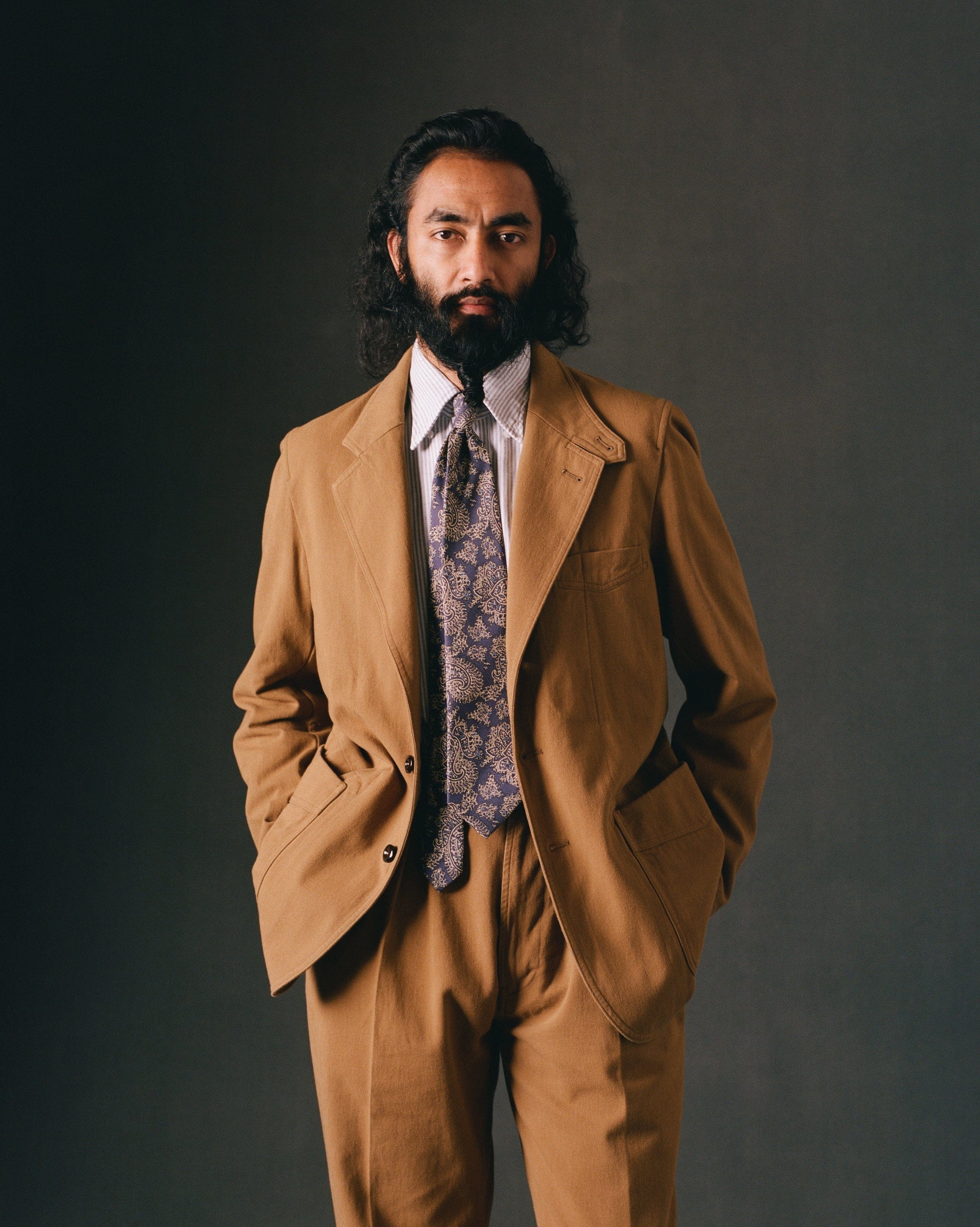 Camel Cotton Twill Field Games Blazer