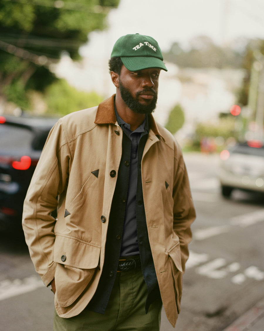 Light Brown Cotton Gabardine Barn Jacket