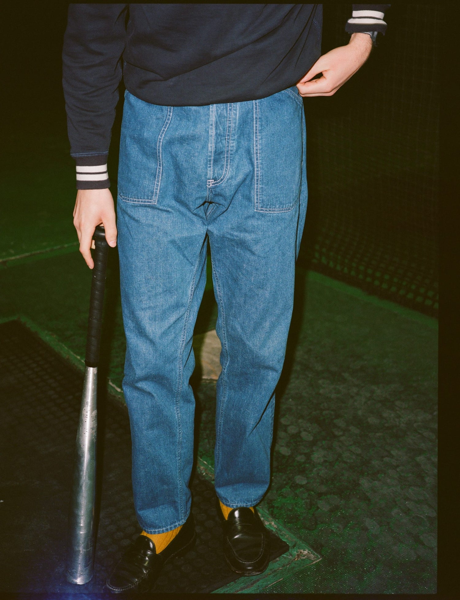Stone Wash Selvedge Denim Naval Pant