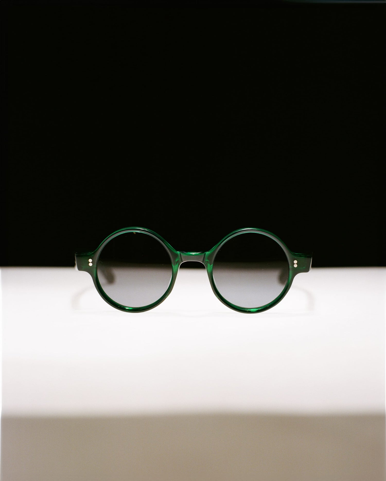 Drake's by Ransome Dark Green Round Frame Sunglasses