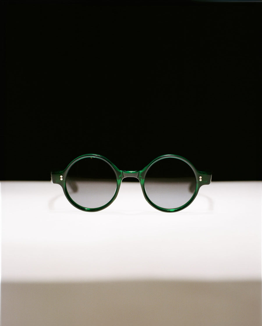 Drake's by Ransome Dark Green Round Frame Sunglasses