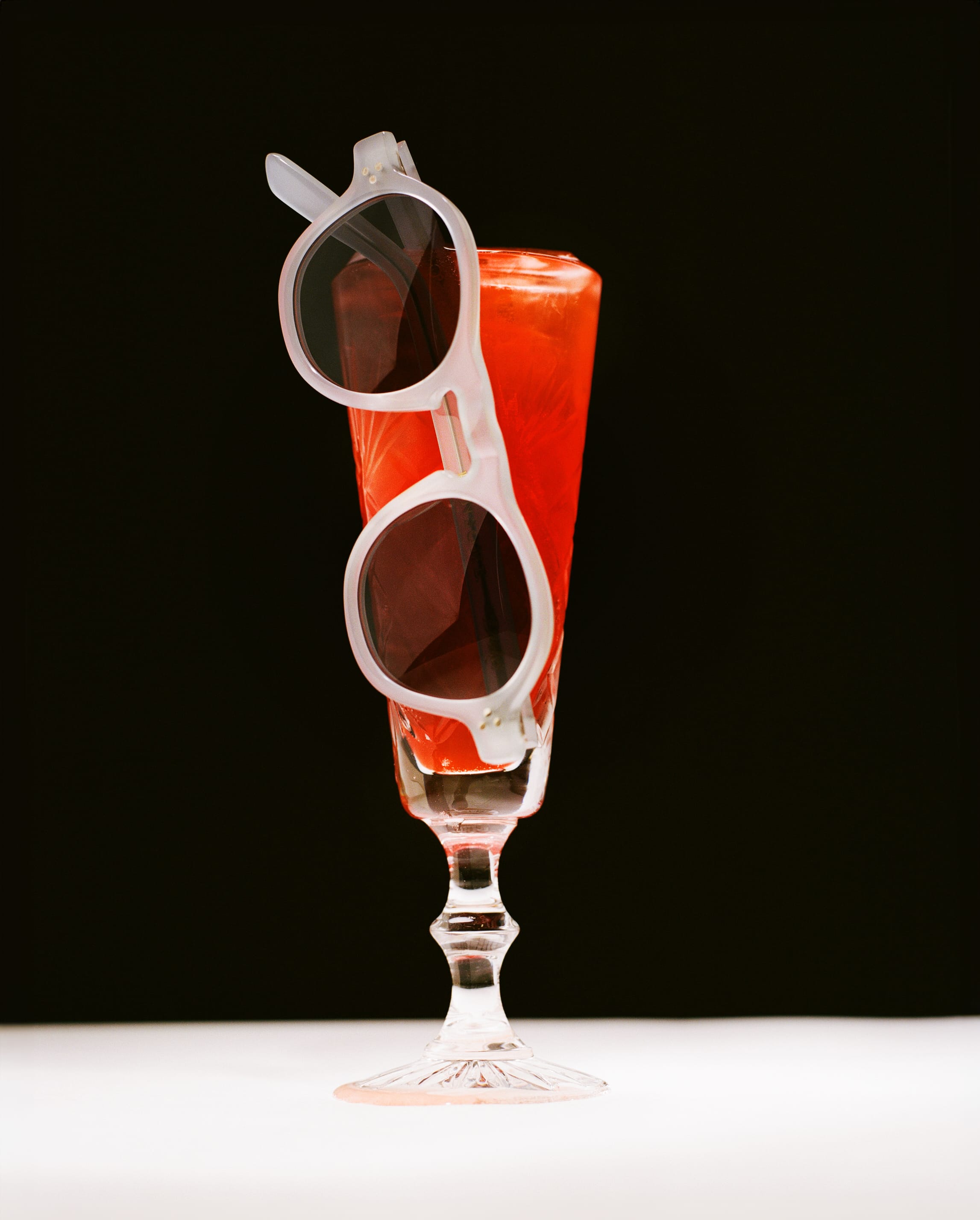 Drake's by Ransome Dusty Grey Oval Frame Sunglasses