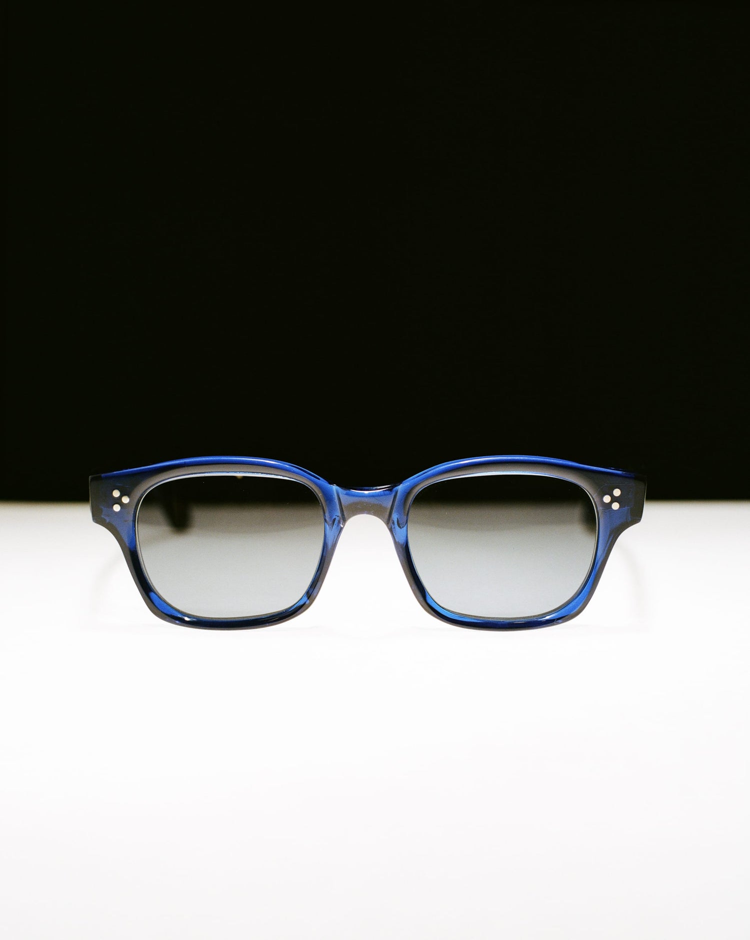 Drake's by Ransome Bottle Blue Rectangle Frame Sunglasses