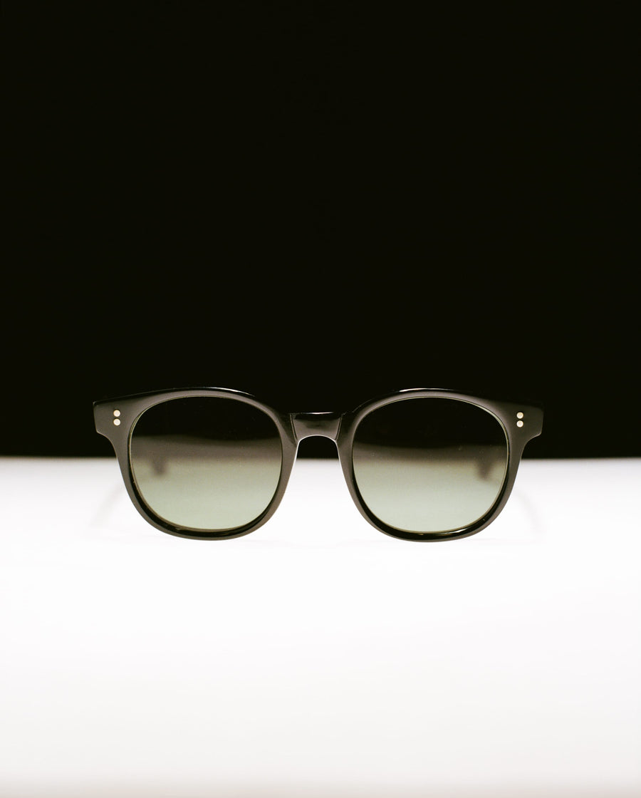 Drake's by Ransome Black Panto Frame Sunglasses