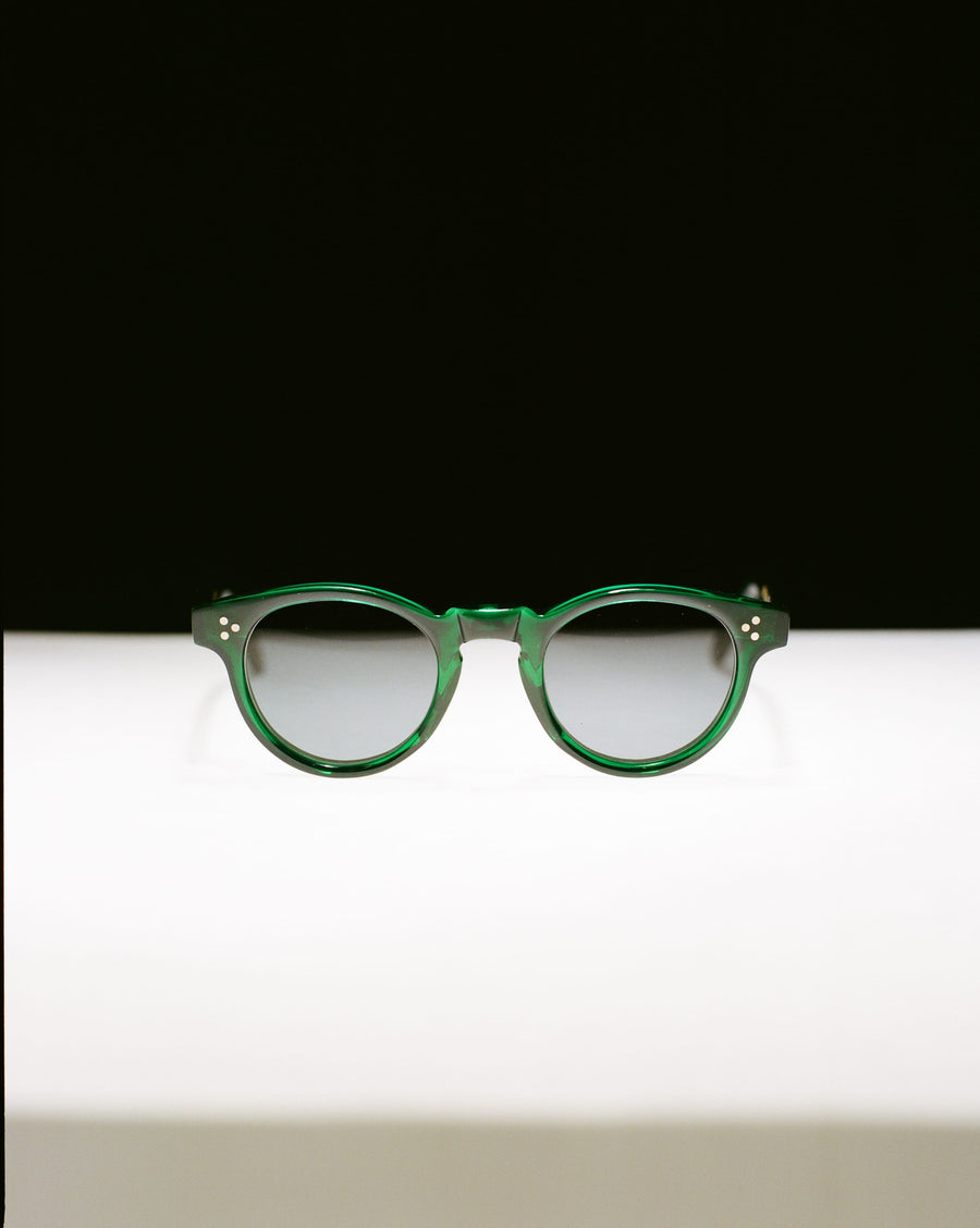 Drake's by Ransome Dark Green Panto Frame Sunglasses
