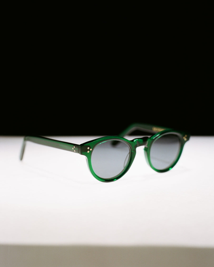Drake's by Ransome Dark Green Panto Frame Sunglasses