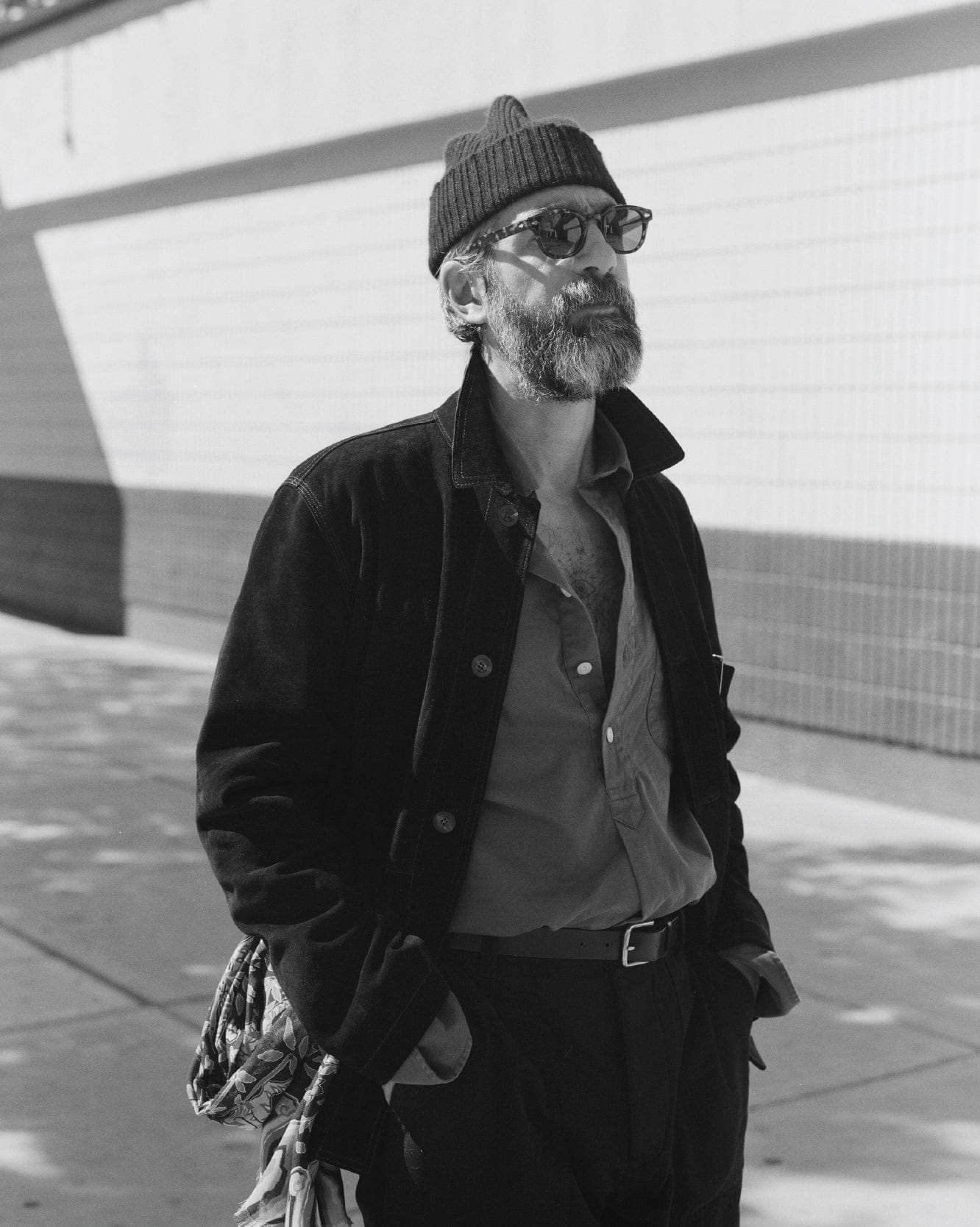 Drake's by A. Levine Black Heavyweight Suede Five-Pocket Chore Jacket